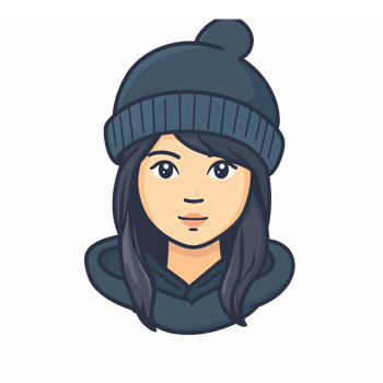 Stylish Young Woman with Dark Hair and Beanie in Casual Hoodie Illustration for Modern Design png