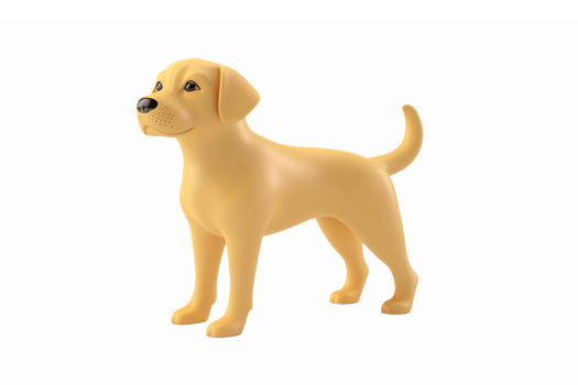 Adorable Realistic Yellow Labrador Retriever Puppy Illustration with Transparent Background png