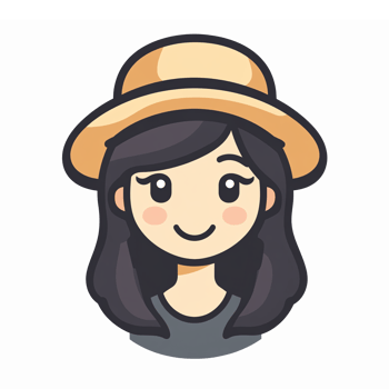 Charming Female Character Illustration with Wide-Brimmed Hat and Casual Outfit png