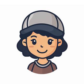 Cheerful Cartoon Boy Character with Curly Hair and Baseball Cap for Fun Designs png