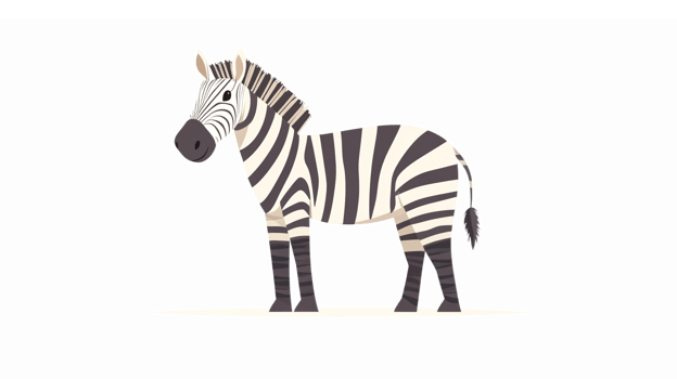 Cute Zebra Illustration with Transparent Background for Childrens Projects png
