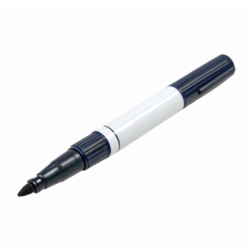 Black Marker Pen with White Barrel Ideal for Writing and Drawing on Various Surfaces png