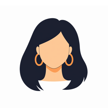 Stylish Female Portrait with Long Dark Hair and Earrings for Modern Design Projects png