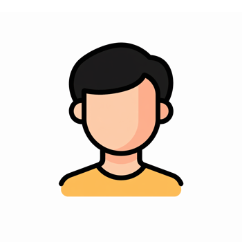 Minimalist Cartoon Male Character Illustration with Empty Face Space for Customization png