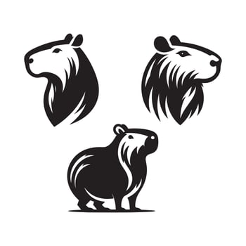 Trendy Capybara Silhouette for Modern Designs vector