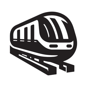 Monorail Silhouette for Infrastructure Graphics vector