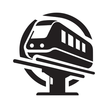 Monorail Silhouette for Signage Design vector