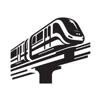 Simple Trolleybus Silhouette Illustration vector