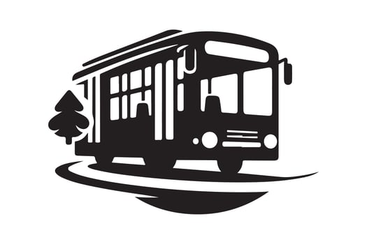 Trolleybus Silhouette for Print Materials vector