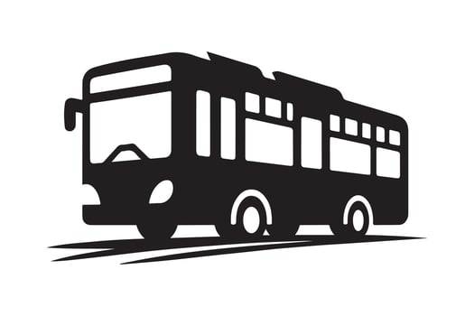 Trolleybus Silhouette for Branding Projects vector