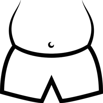 Obesity, Fat Man Icon Symbol vector