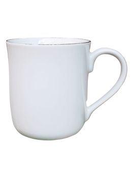 White ceramic mug, background png