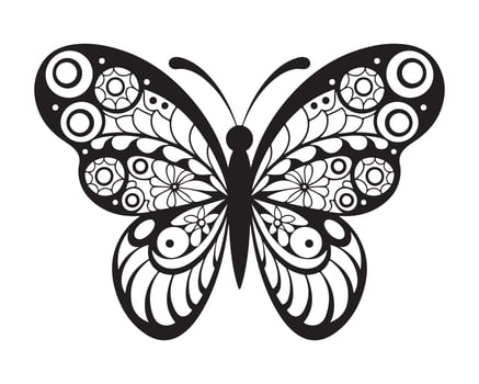 Ornate Butterfly Design 2 vector