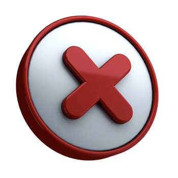 Vibrant Red X Symbo Ideal for Negative Feedback and Dismissal3D Red Cross Icon Perfect for Error and Cancellation png