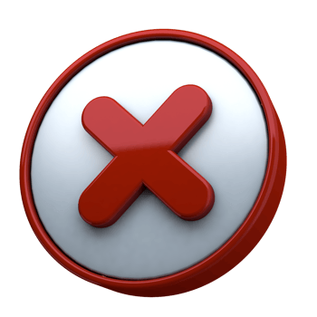 Right 3D Red Cross Icon Perfect for Error and Cancellation png
