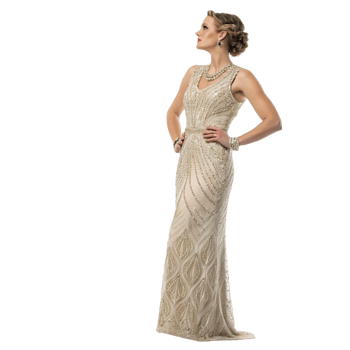 Elegant evening gala a lady in stunning attire luxurious venue fashion photography glamorous setting side view style inspiration png