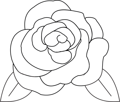 Rose flower coloring page png