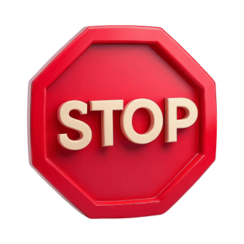 Bold Red Stop Sign Icon on White Background png