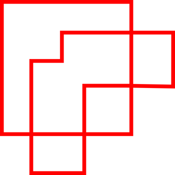 Red line chinese corner icon png