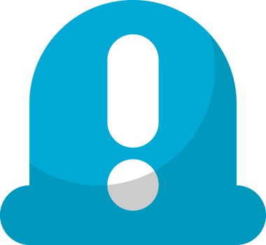 Blue alarm siren emergency fighing light icon doodle png