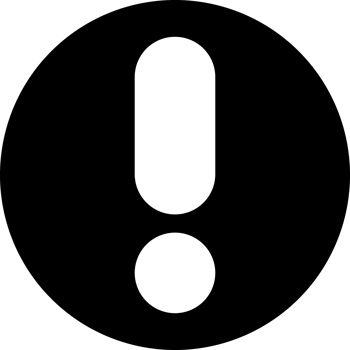 Black circle exclamation mark icon png