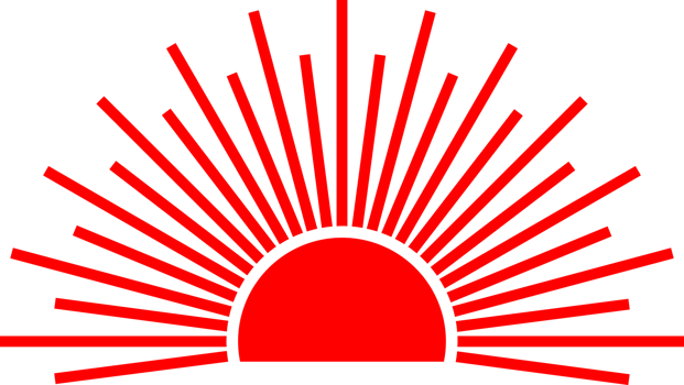 Red line sun boho icon png