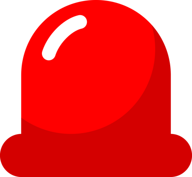 Red alarm siren emergency fighing light sign icon png