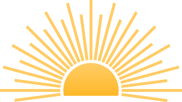 Yellow sun boho icon png