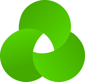 Green eco circle overlap abstract logo icon png