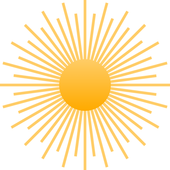 Yellow line sun boho icon png