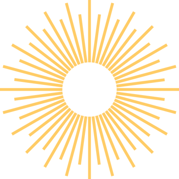Yellow line sun icon png