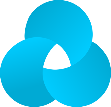 Blue eco circle overlap abstract logo icon png