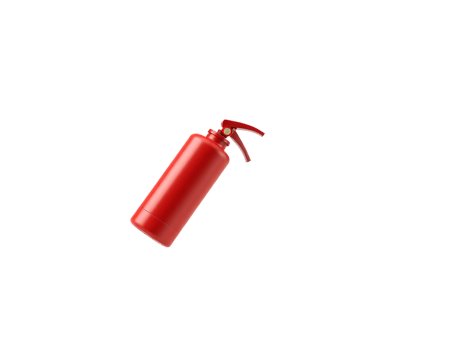 Red fire extinguisher on a white background png