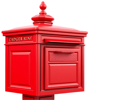 Close-up of a Red Mailbox in an Urban Setting png