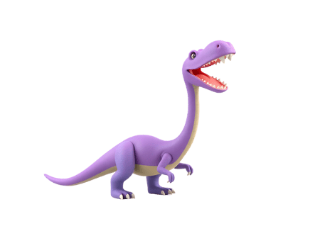Cute Cartoon Purple Dinosaur Illustration png