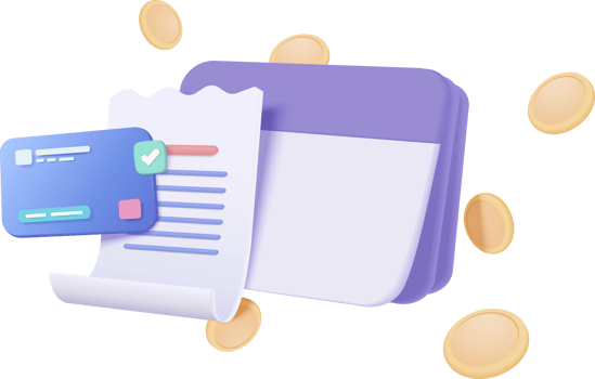 3d pay with banking online payments concept. Bill transaction with credit card png
