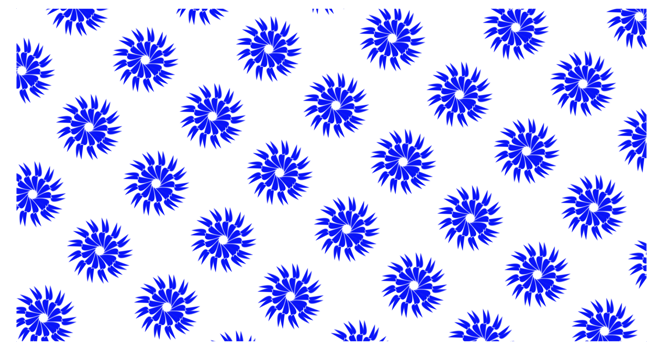 Blue Floral Pattern on White Background png