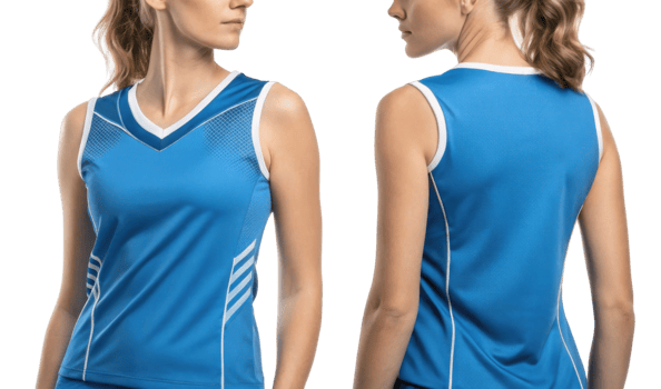 stylish volleyball jersey template designed for athletes, showcasing sleek blue color and modern fit that enhances performance and comfort png