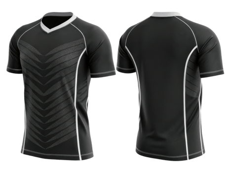sleek black volleyball jersey template designed for athletes, featuring modern chevron pattern that enhances performance and style png