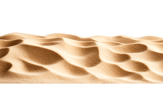 Sand dunes texture background, desert surface pattern, cut out transparent png