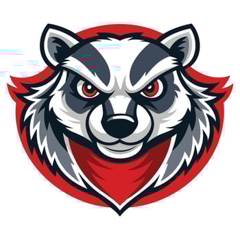 Bold Badger Head Mascot Logo Design vector