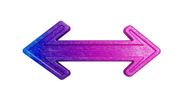 Bidirectional Arrow Sign, Navigation Icon, Graphic Symbol, Movement Guide, cut out transparent png