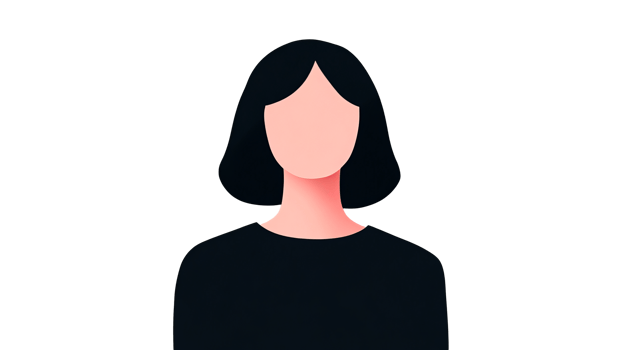 Faceless woman portrait in black dress, cut out transparent png