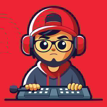 Gamer Boy Illustration vector