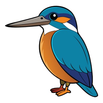 Colorful Kingfisher in Nature Art vector