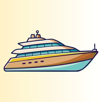 Luxury Yacht Illustration vector