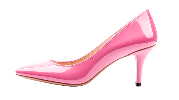 Elegant Pink High Heel Shoe Side View, Fashionable Footwear, cut out transparent png