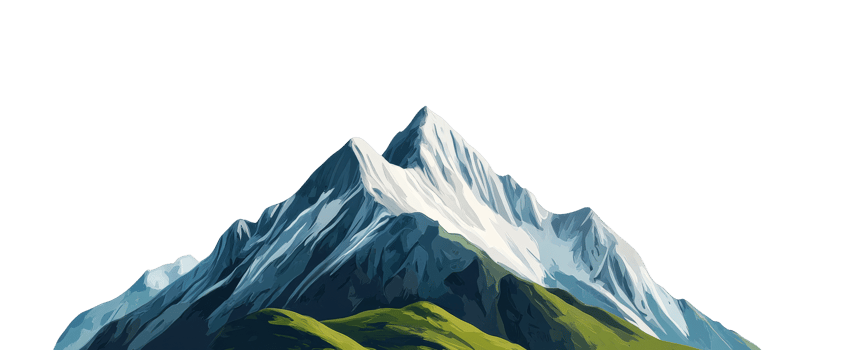 Majestic mountains with snow-capped peaks, nature, hiking, cut out transparent png