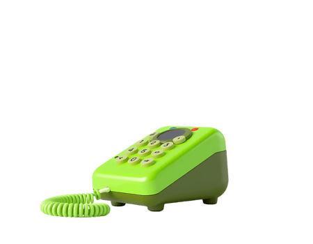 Retro Green Telephone png