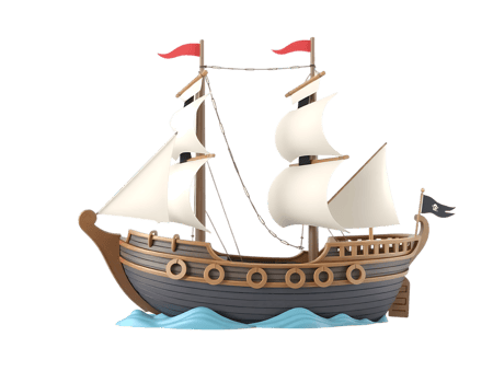 Cartoon Pirate Ship png